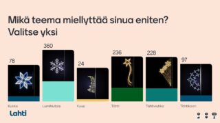 Lumihiutale oli suosikkiaihe kausivaloksi