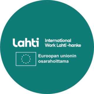 International Work Lahti sekä EU-osarahoituslogot.